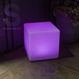 ShapeLight Würfellampe (30cm) Solar/USB (einstellbarer Lichtfarbe) - SOLARLAMPEN