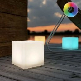 ShapeLight Würfellampe(18cm) Solar/USB (einstellbarer Lichtfarbe) - Rabatte und Angebote